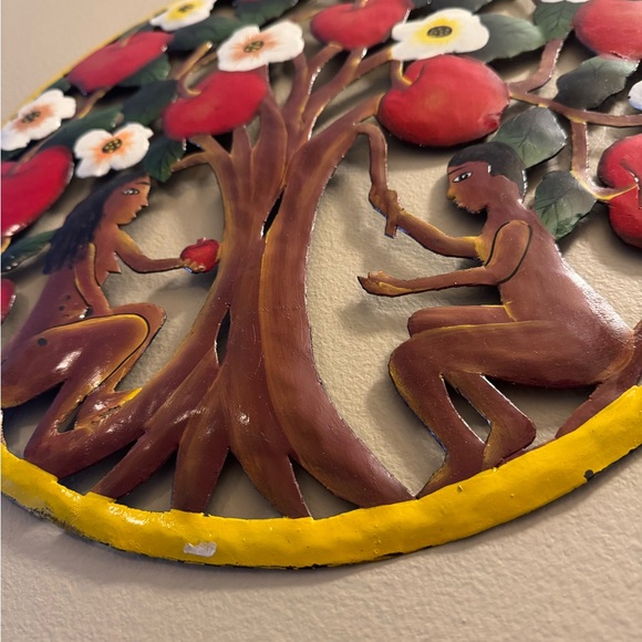 Handmade Hand Crafted Adam Eve Bible Hanging Wall Sign Hand Painted Home Decor - Picture 4 of 5